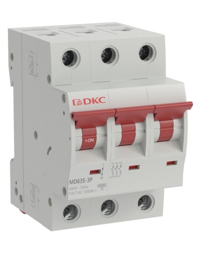 YON max MD63S 3P 6А 4,5кА C (MD63S-3PC6). Автоматический выключатель. ДКС в Златоусте