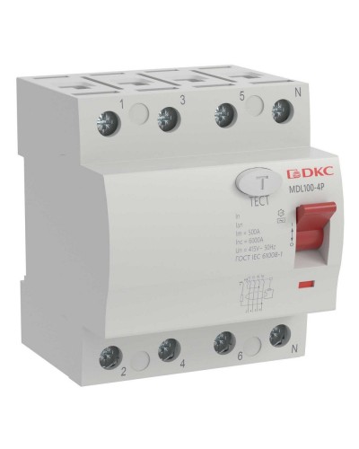 YON MAX MDL100 ВДТ, 4P, 30mA, 25A, АС (MDL100-4P2-25-AC). Автоматический выключатель дифференциальный (УЗО). ДКС в Златоусте