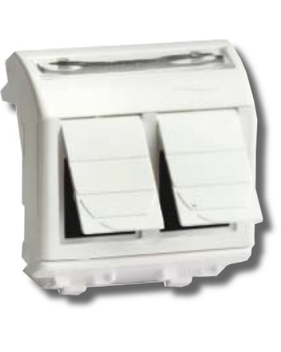 Розетка RJ-45 Brava 2 модуля белая (76656B): Розетка компьютерная с двумя разъёмами в Златоусте