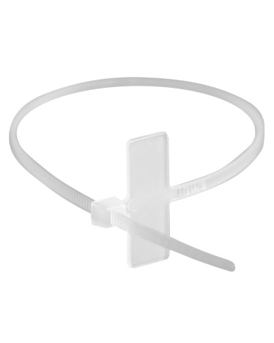 Хомут 2,5x100 белый (100шт) (252100SR-M): Хомут маркировочный, горизонтальная табличка под замком 24,5x7,8 в Златоусте