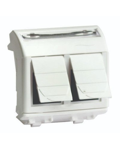 Розетка RJ-45 Brava 2 модуля слоновая кость (75459S): Розетка компьютерная с двумя разъёмами в Златоусте