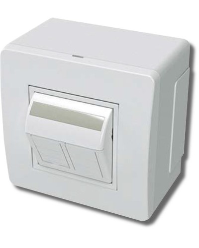 Коробка в сборе с 2 розетками RJ45, кат.5е, белая (10656): Коробка в сборе в Златоусте