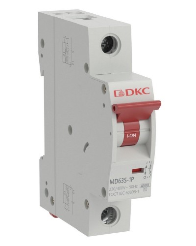 YON max MD63S 1P 6А 4,5кА C (MD63S-1PC6). Автоматический выключатель. ДКС в Златоусте