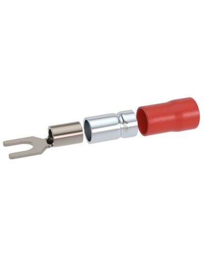 Наконечник вилочный НВИ 0,25-1,5 М3,5 (D3,7мм) (100 шт) (2A135P-DS-PVC). Наконечник вилочный с изолированным фланцем ПВХ, двойная гильза. ДКС в Златоусте