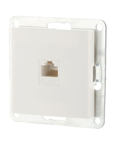 Розетка RJ-45 кат.5е с накладкой, белый LK80 (846104-1). Розетка компьютерная. Экопласт в Златоусте