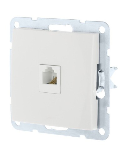 Розетка RJ-45 кат. 5е с накладкой, белый LK60 (866104-1). Розетка компьютерная. Экопласт в Златоусте