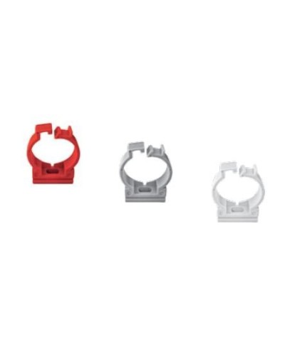 Ecoplast держатель с защелкой для труб D25, АБС, красный (50 шт) (49625-50). Держатель с защелкой для аспирационной системы. Экопласт в Златоусте