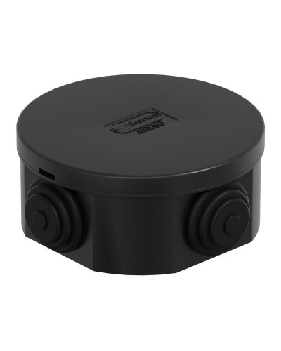 Коробка JBR080 D=80х40, 4 вых., IP44, черная (44005BL-1). Коробка монтажная. Экопласт в Златоусте
