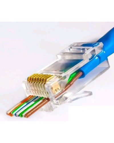 RJ-45 джек сквозной (8P8C) (100 шт). Разъем RJ-45. Прочие зарубежные в Златоусте