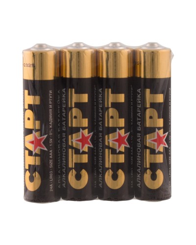 СТАРТ LR03-SH4-BOX (1,5 В, AAA, LR03), упак. 4 шт.. Алкалиновые батарейки. СТАРТ в Златоусте