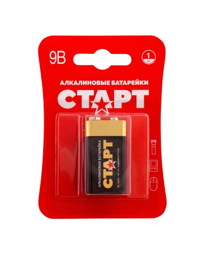 СТАРТ 6LR61-BL1 (9 В, Крона,  6LR61), БЛИСТЕР. Алкалиновая батарейка. СТАРТ в Златоусте
