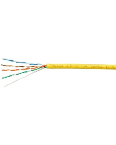 UTP-4P-Cat.5e-SOLID-LSZH-YL-100 (9780c-5). Кабель «витая пара» (LAN) для структурированных систем связи. CABEUS в Златоусте