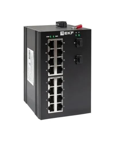 TSX-U-2GX/SFP-16GT. Промышленный неуправляемый коммутатор. EKF в Златоусте
