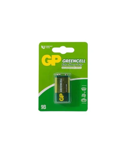 GP GreenCell 9V Крона (GP 1604GLF-2CR1), БЛИСТЕР. Солевая батарейка. GP Batteries в Златоусте