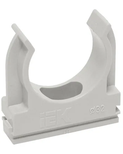 Держатель с защёлкой D20 серый ELASTA (100 шт) (CTA10D-CF20-K41-100). Держатель с защёлкой. IEK в Златоусте