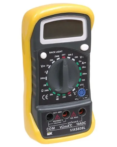 Мультиметр цифровой Master MAS838L (TMD-3L-838). Мультиметр цифровой. IEK в Златоусте