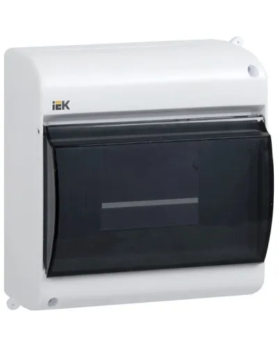 Корпус пластиковый КМПн 2/4 IP30 белый KREPTA 3 (MKP42-N-04-30-12). Щиток модульный с прозрачной дверцей, настенный. IEK в Златоусте