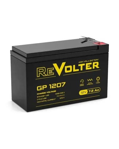 Revolter GP 1207. Аккумулятор автомобильный герметичный свинцово-кислотный. Revolter в Златоусте