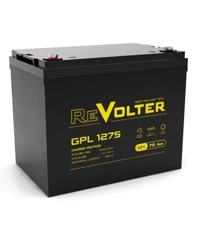 Revolter GPL 1275. Аккумулятор автомобильный герметичный свинцово-кислотный. Revolter в Златоусте