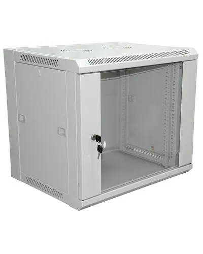 Шкаф телекоммуникационный 19 настенный 6U 600×450×370 мм (ШxГxВ) - передняя дверь стекло, боковые стенки съемные (разобранный), RAL 7035 (04-2200). Шкаф телекоммуникационный 19 настенный 6U. Rexant в Златоусте