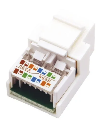 Модуль Keystone Jack RJ-45(8P8C), UTP, CAT 5e, тип 180 градусов, белый REXANT (03-1011). Модуль Keystone Jack. Rexant в Златоусте