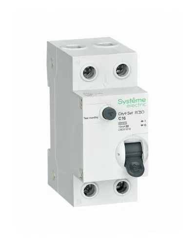 City9 Set 1P+N С 16А 4.5kA 10мА A 230В (C9D51616). Автоматический выключатель дифференциального тока. Systeme Electric в Златоусте