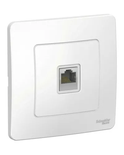 BLANCA розетка RJ45 1-местная, кат. 5Е, скрытой установки, белый (BLNIS045001). Розетка компьютерная. Systeme Electric в Златоусте