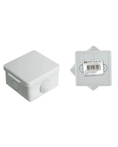 Коробка ОП 65х65х50мм, крышка, IP54, 4вх (SQ1401-0511). Распаячная коробка. TDM ЕLECTRIC в Златоусте