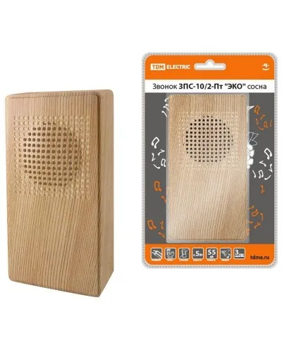 ЗПС-10/2-Пт ЭКО сосна, птичка, без кнопки, AC 230V (SQ1901-0026). Звонок проводной. TDM ЕLECTRIC в Златоусте
