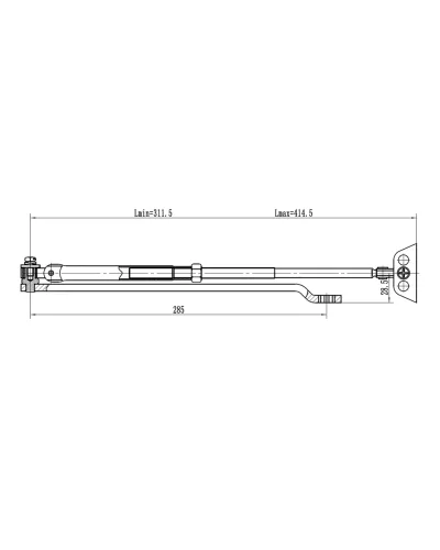 Рычаг-503 LONG. Рычаг удлиненный для доводчиков. VIZIT в Златоусте