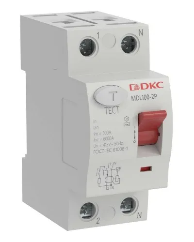 YON MAX MDL100 ВДТ, 2P, 10mA, 16A, АС (MDL100-2P1-16-AC). Автоматический выключатель дифференциальный (УЗО). ДКС в Златоусте