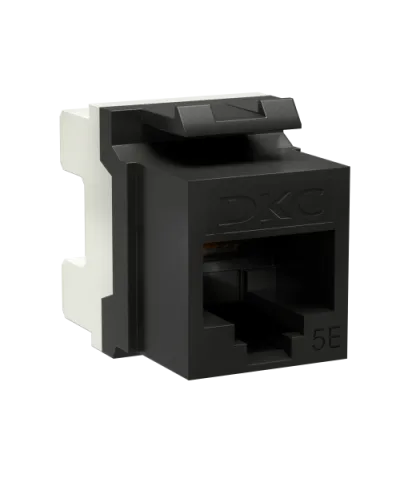 Модуль Keystone RJ45 CAT5E, 180 градусов, черный (RNK5EU180BK): Модуль неэкранированный в Златоусте