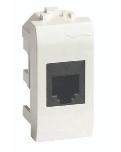 Розетка RJ-45 Brava 1 модуль слоновая кость (75654S): Розетка компьютерная с одним разъёмом в Златоусте