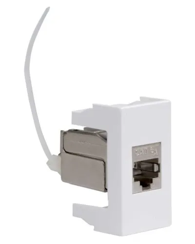 Розетка RJ-45 Viva 1 модуль кат.6A белая (45078). Розетка компьютерная экранированная с одним разъёмом. ДКС в Златоусте