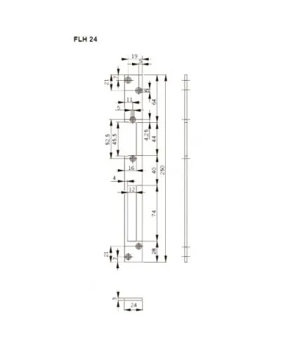 FLH24. Запорная планка длинная. dormakaba в Златоусте