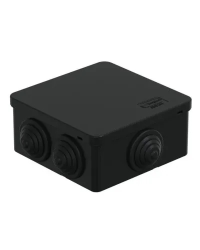 Коробка JBS101 100х100х55, 6 вых., IP55, черная (44037BL-1). Коробка монтажная. Экопласт в Златоусте