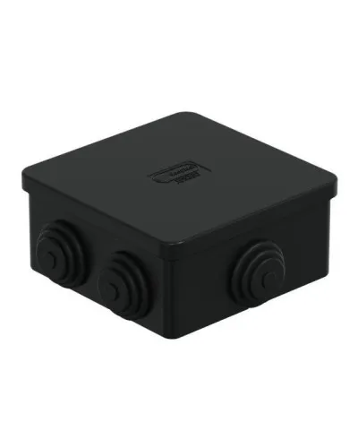 Коробка JBS080 85х85х50, 6 вых., IP44, чёрная (44066BL-1). Коробка монтажная. Экопласт в Златоусте