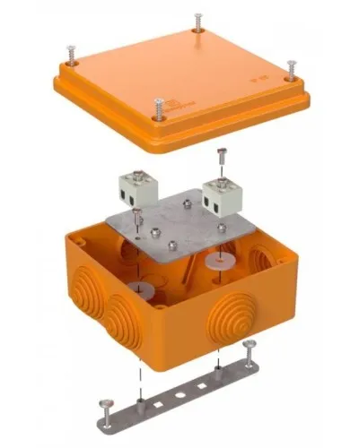 Коробка огнестойкая 100х100х50 (40-0300-FR1.5-4). Коробка огнестойкая для открытой установки. Промрукав в Златоусте